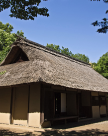 かわぶき屋根の民家