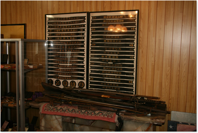 刀や銃剣などの武器